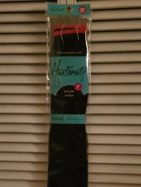 18" Jet Black Silky Yakky Premium Blend Hair Weave